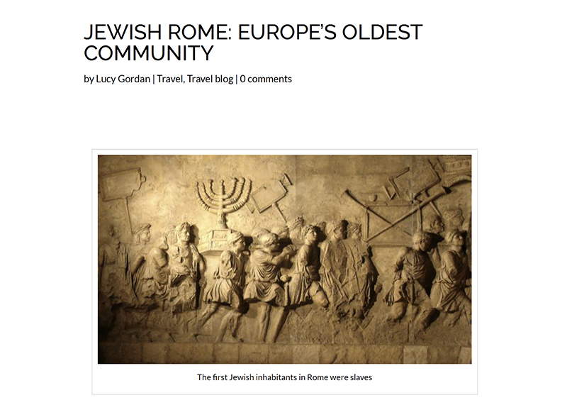 Jewish Rome: Europe’s Oldest Community