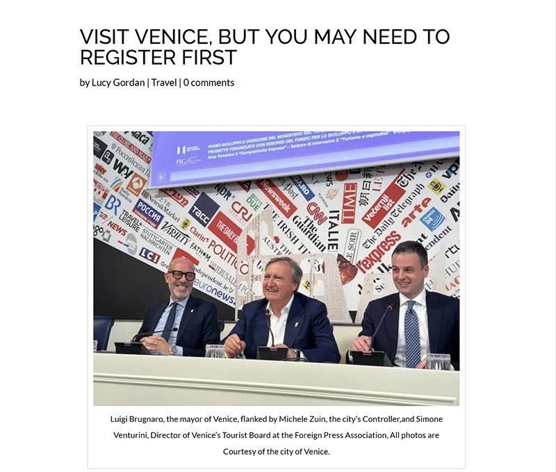 Visit Venice, but You May Need to Register First