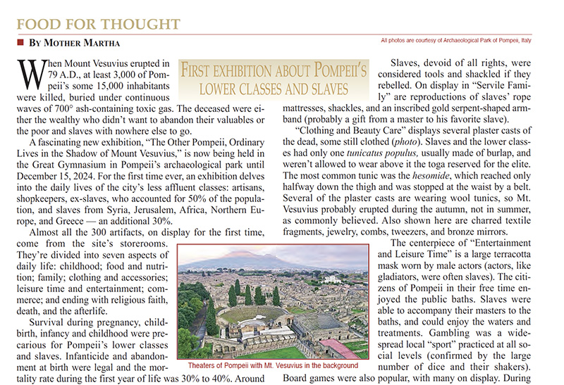 First Exhibition About Pompeii’s Lower Classes and Slaves