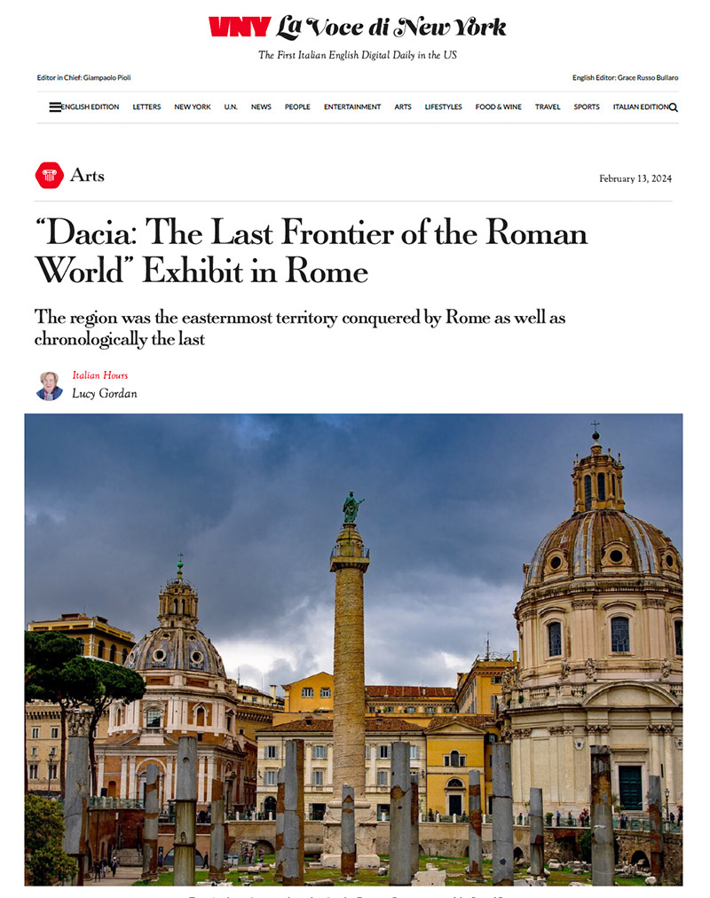 Dacia: The Last Frontier of the Roman World Exhibit in Rome