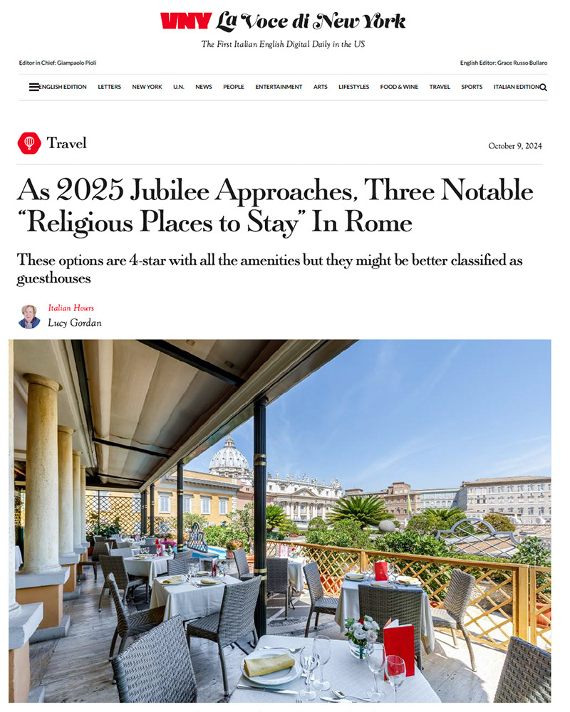 As 2025 Jubilee Approaches, Three Notable “Religious Places to Stay” In Rome