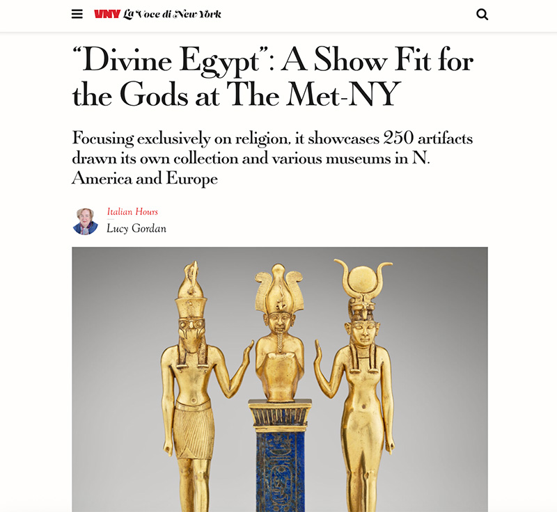 “Divine Egypt”: A Show Fit for the Gods at The Met-NY