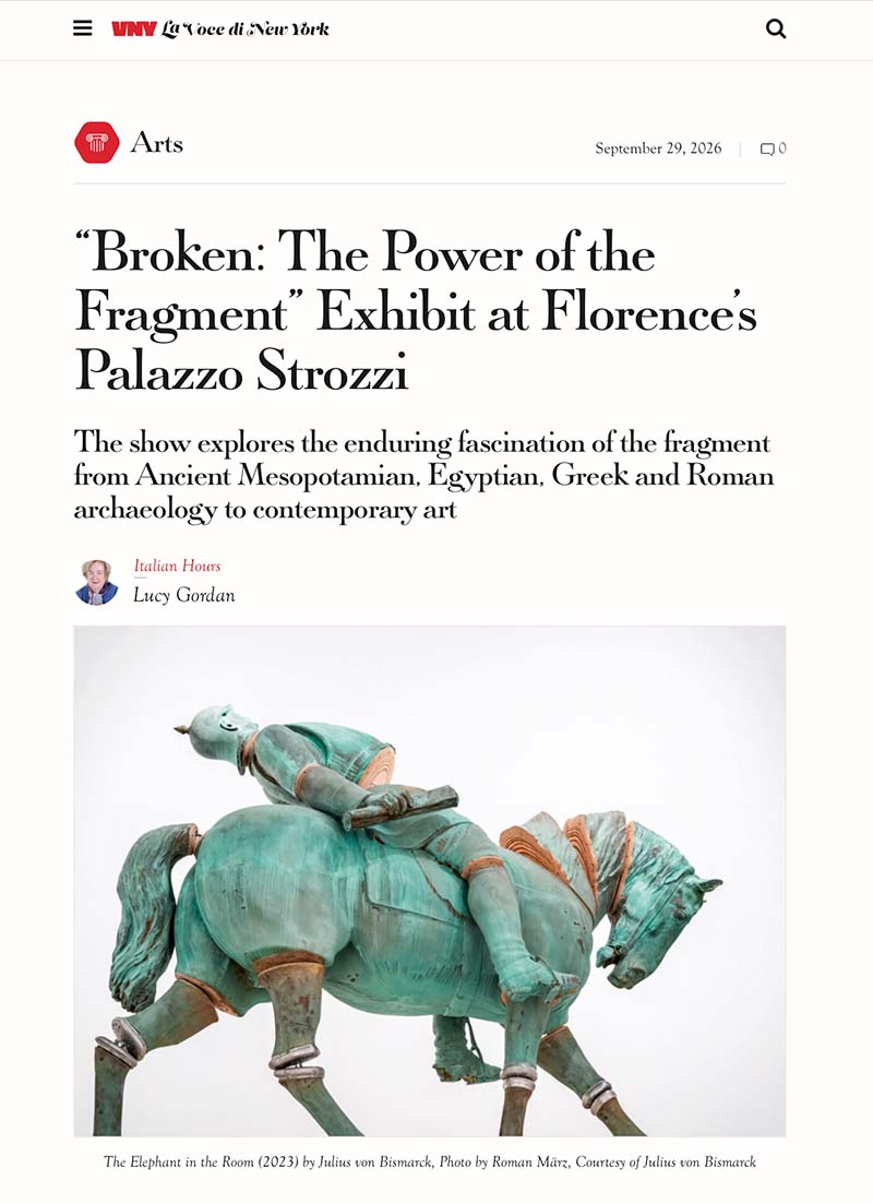 Broken: The Power of the Fragment” Exhibit at Florence’s Palazzo Strozzi